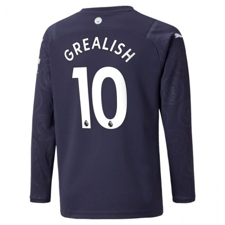 Fußballtrikots Manchester City Jack Grealish 10 2021-2022 Langarm Ausweichtrikot kaufen